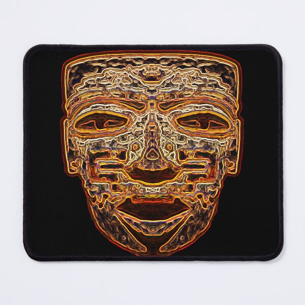 Item preview, Aztec God Mask Gold Psychedelic designed and sold by Static-Fractal.