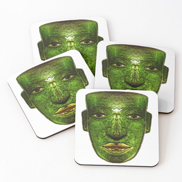 Item preview, Aztec God Mask Jade designed and sold by Static-Fractal.