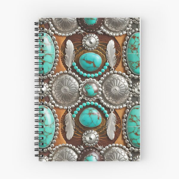 Item preview, Turquoise and Silver Western Concho Pattern – Boho Cowgirl Rustic Southwest Design for Apparel, Home Decor & Accessories designed and sold by CoastalEmp.