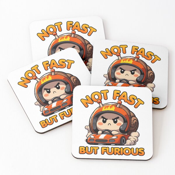 Item preview, Not Fast But Furious – Kawaii Angry Snail Driving Cute Car designed and sold by Karma Design.