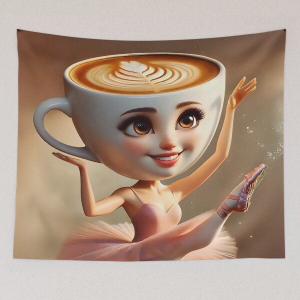 Item preview, Ballet dance move of Ballerina Cappucina - beautiful female brainrot meme designed and sold by EmeraldeaArt.