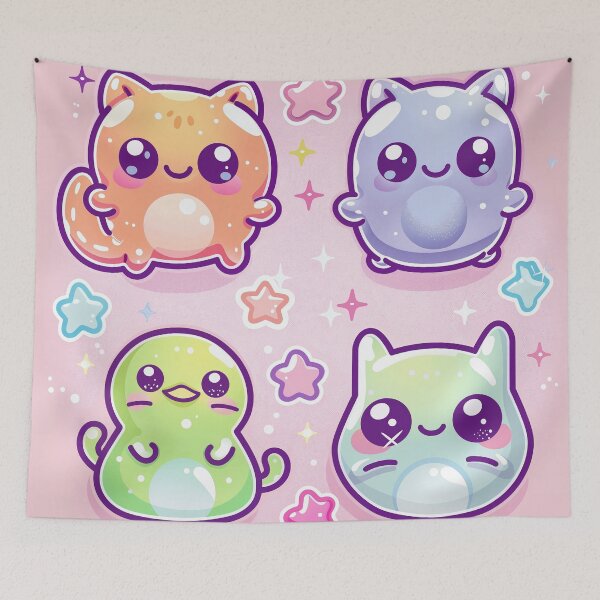 Item preview, Kawaii animals in pastel colors designed and sold by Arthoughts.