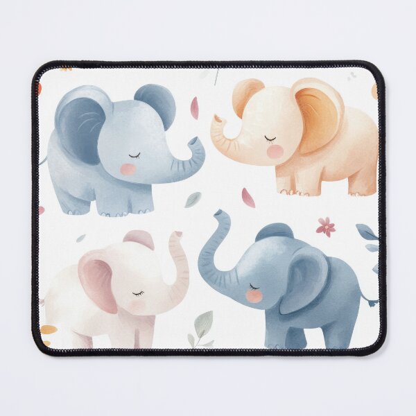 Item preview, Elephants and flowers designed and sold by ARTelierDigital.