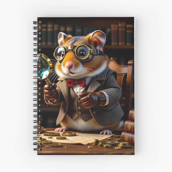 Item preview, Steampunk Hamster Inventor – Cozy Workshop Scene designed and sold by EmeraldeaArt.