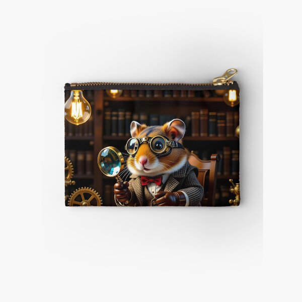 Item preview, Steampunk Hamster Inventor – Cozy Workshop Scene designed and sold by EmeraldeaArt.