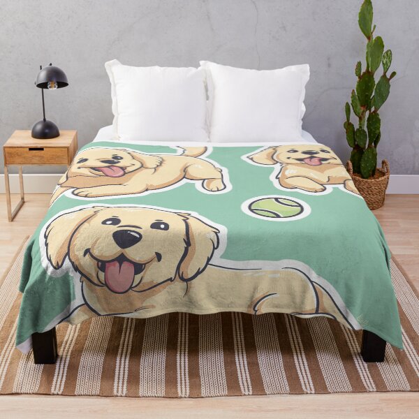 Item preview, Kawaii Golden Retrievers in game mode designed and sold by Arthoughts.