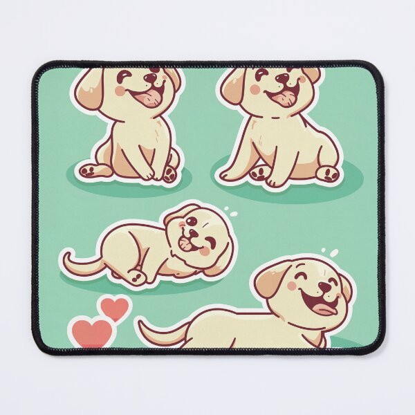 Item preview, Happy Kawaii Labradors in Action designed and sold by Arthoughts.