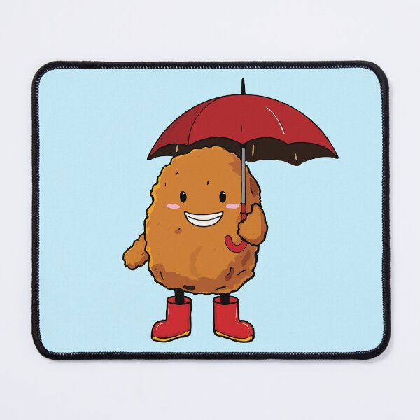 Item preview, Cute Chicken Nuggie with Umbrella designed and sold by ScribbL-ScrabbL.
