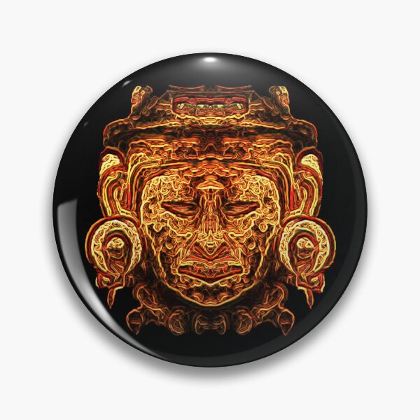 Item preview,  Aztec God Mask Gold Psychedelic designed and sold by Static-Fractal.