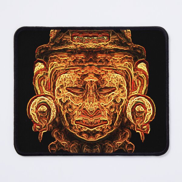 Item preview, Aztec God Mask Gold Psychedelic designed and sold by Static-Fractal.