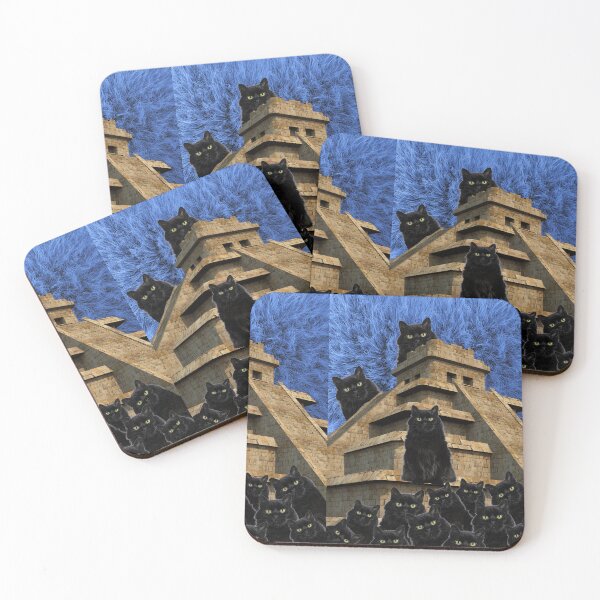 Item preview, Pyramids with Super Cats  designed and sold by StillandSoul.