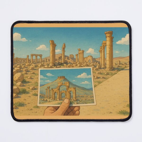 Item preview, Palmyra Castle view of the archaeological area and the archaeological arc de Triomphe designed and sold by Bride of the desert.
