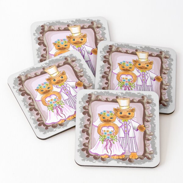 Item preview, Cat Bride and Groom designed and sold by artmuvz.