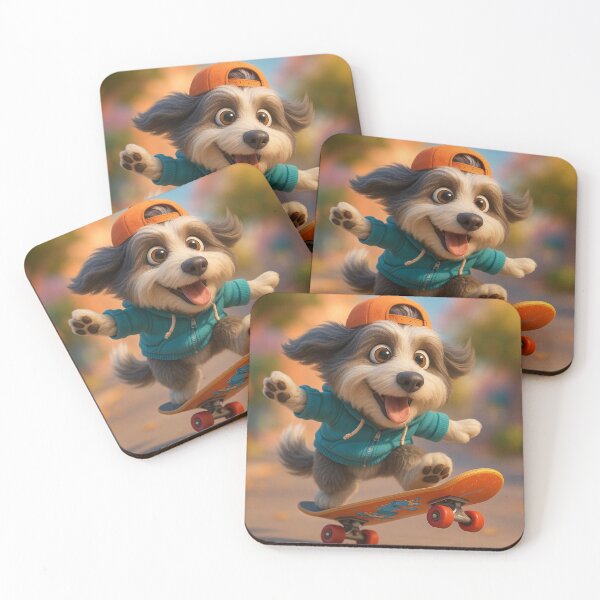 Item preview, Skater Bearded Collie designed and sold by Sillytoe.