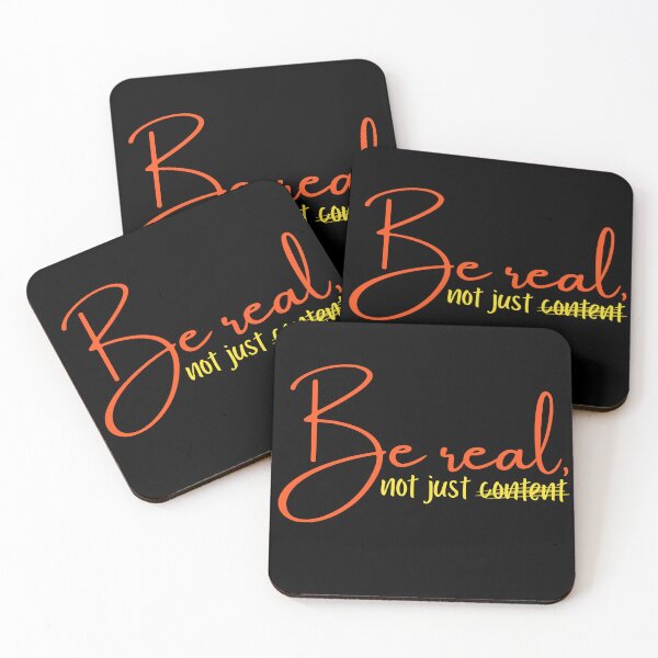 Item preview, Be Real, Not Just Content – Digital Detox Statement designed and sold by KaBaRen.