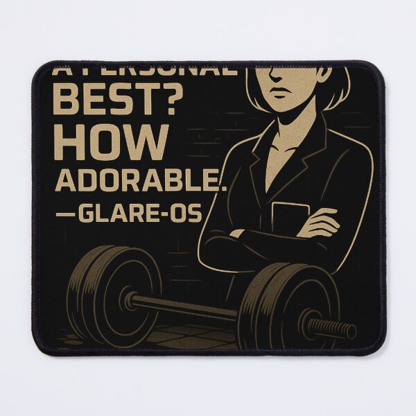 Item preview, Personal Best? How Adorable – Glare-OS Gym Sarcasm designed and sold by GrindReapers Vault.