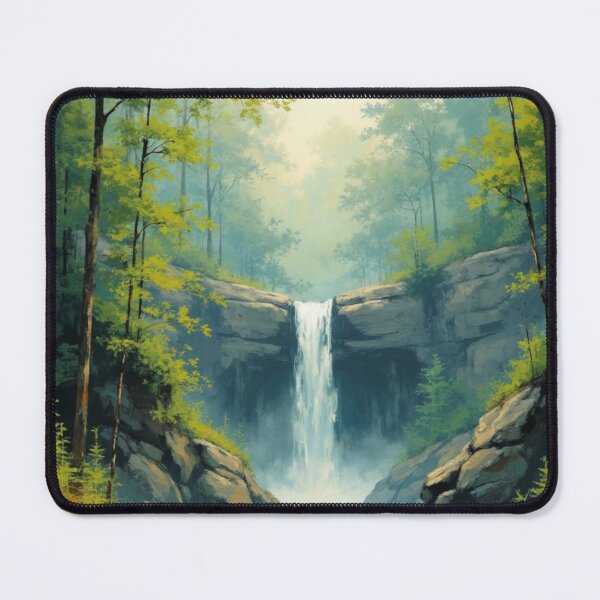 Artikelvorschau, Ruhiger Wasserfall in einer Waldlandschaft entworfen und verkauft von Christies  Creations.