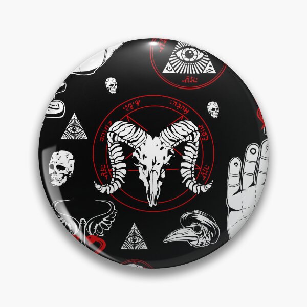 Item preview, occult halloween all seeing eye esoteric runes red designed and sold by Gossip Rag.