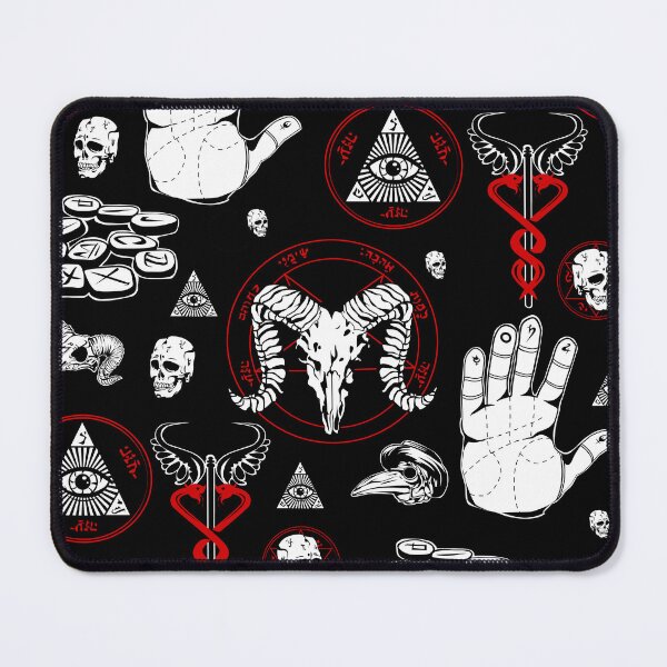 Item preview, occult halloween all seeing eye esoteric runes red designed and sold by Gossip Rag.