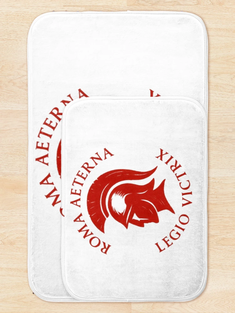 Thumbnail 5 of 6, Bath Mat, Eternal Rome red designed and sold by Tienda de RobbGar.