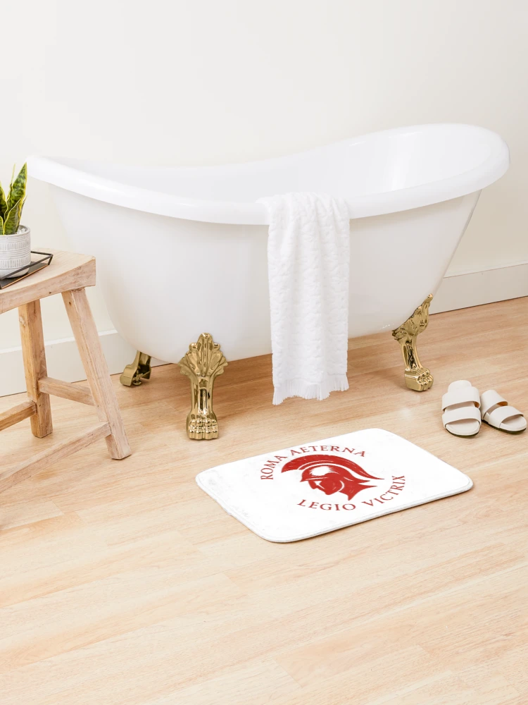 Thumbnail 2 of 6, Bath Mat, Eternal Rome red designed and sold by Tienda de RobbGar.