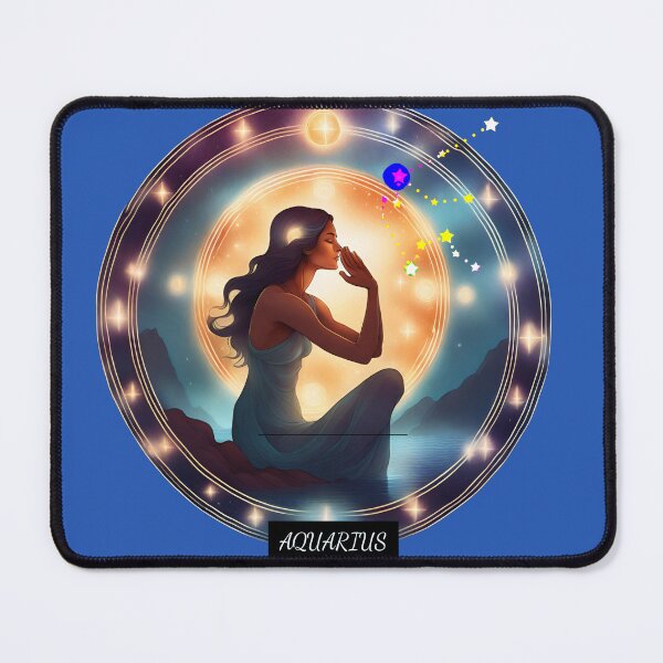 Item preview, AQUARIUS WOMAN SITTING IN THE WATER WISHING UPON HER STARS designed and sold by sweetees4u.