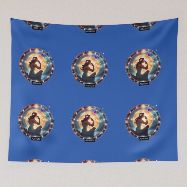 Item preview, AQUARIUS WOMAN SITTING IN THE WATER WISHING UPON HER STARS designed and sold by sweetees4u.