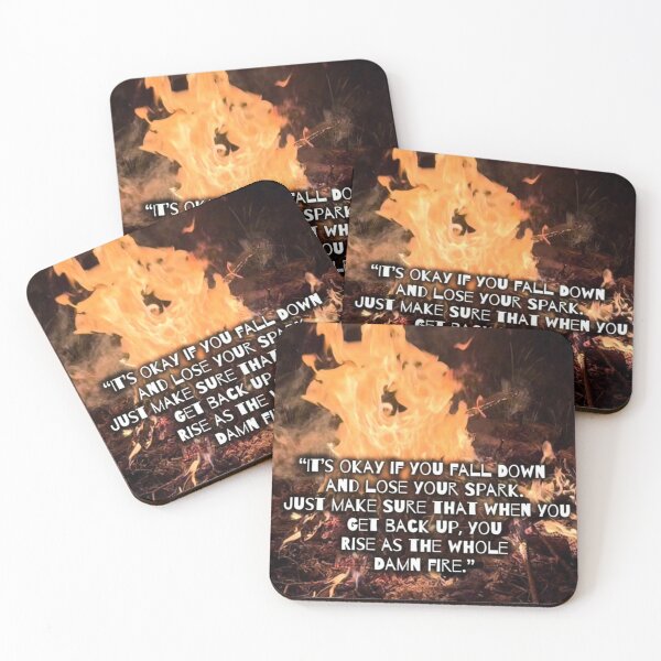 Item preview, Rise as the Whole Damn Fire — Raging Fire & Phoenix Inspirational Quote with Witchy Vibes designed and sold by aadventures.