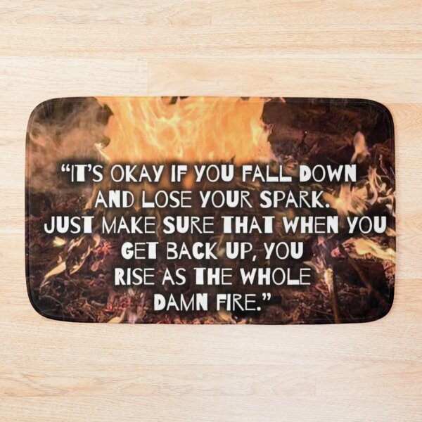 Item preview, Rise as the Whole Damn Fire — Raging Fire & Phoenix Inspirational Quote with Witchy Vibes designed and sold by aadventures.