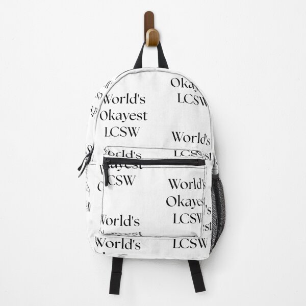 Item preview, World's Okayest LCSW Simple Design. Great gift for therapists, grads, counselors, social workers, mental health workers, supervisors. designed and sold by brodidudie.