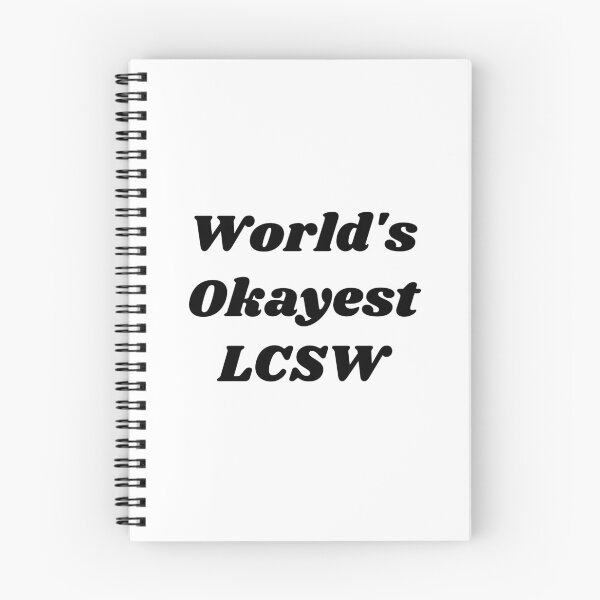 Item preview, World's Okayest LCSW Simple Design. Great gift for therapists, grads, counselors, social workers, mental health workers, supervisors. designed and sold by brodidudie.