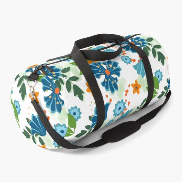Item preview, Blue and Orange Floral Seamless Repeat designed and sold by Sharon Schwalbe.
