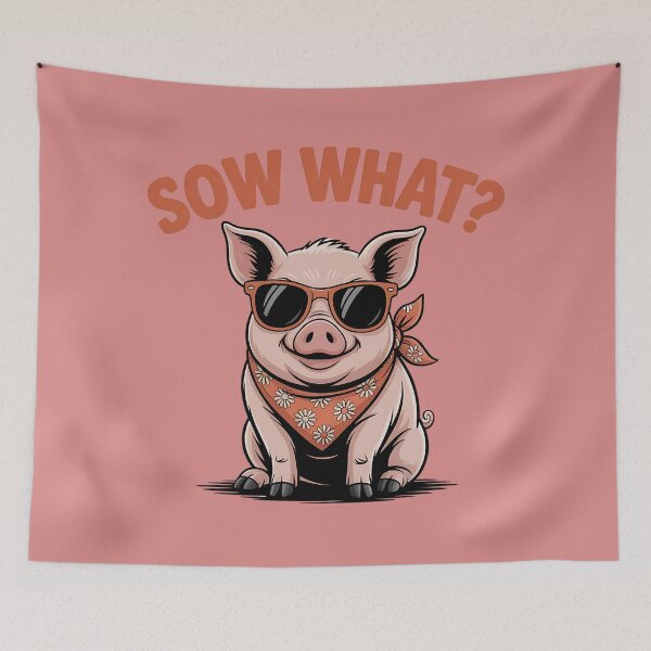 Item preview, Sow What Funny Pig Pun – Cute Farm Animal Sarcastic Design for Pig Lovers & Country Girls designed and sold by CoastalEmp.