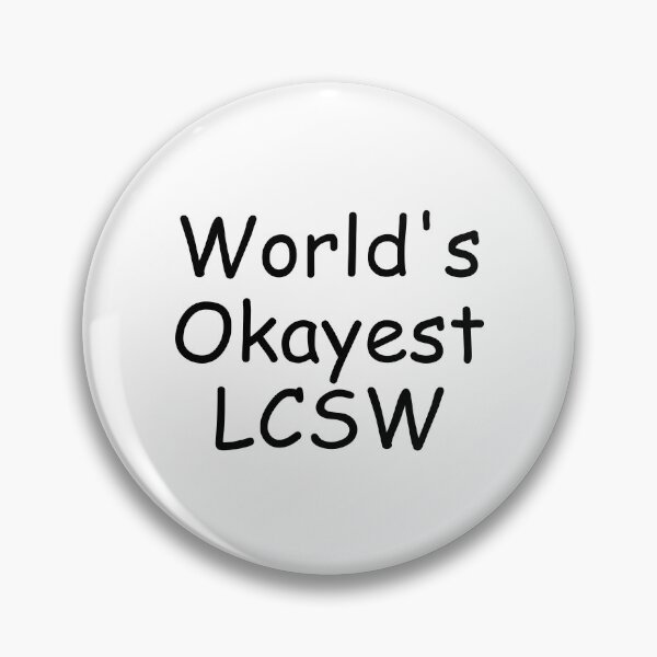Item preview, World's Okayest LCSW Ironic Simple Meme Design. Great gift for therapists, grads, counselors, social workers, mental health workers, supervisors. designed and sold by brodidudie.