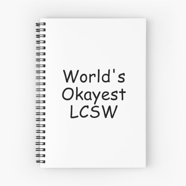Item preview, World's Okayest LCSW Ironic Simple Meme Design. Great gift for therapists, grads, counselors, social workers, mental health workers, supervisors. designed and sold by brodidudie.