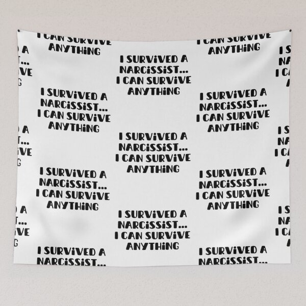 Item preview, I Survived A Narcissist... I Can Survive Anything - Narcissist Survivor Quote Sticker designed and sold by brodidudie.