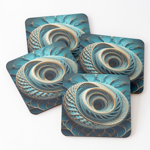 Item preview, Colorful Abstract Fibonacci Art designed and sold by Vicky Brago-Mitchell®.