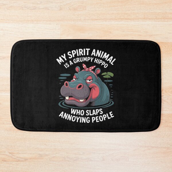 Item preview, Grumpy Hippo Spirit Animal Funny Quote Design for Sarcastic People designed and sold by love3617.