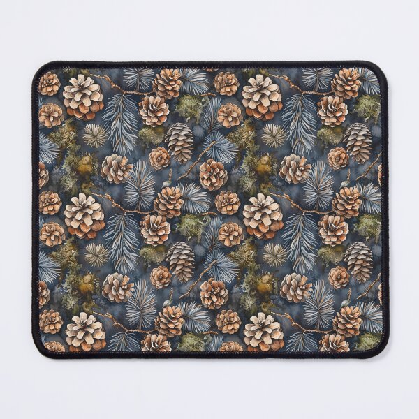 Item preview, Watercolor Pine Cones and Evergreen Elements on Dark Background designed and sold by NTGUILTY.