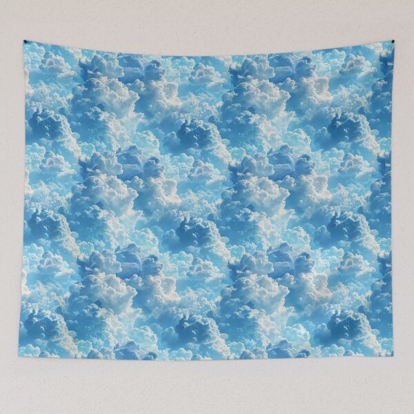 Item preview, Fluffy White and Blue Clouds in a Bright Sky designed and sold by NTGUILTY.