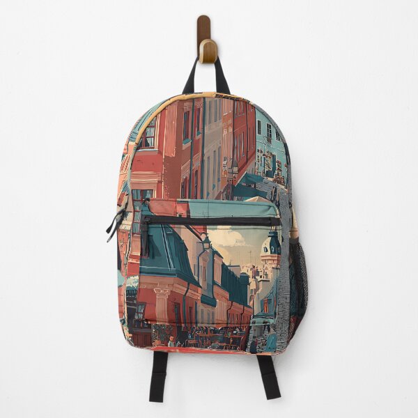 Item preview, Lund Sweden Vintage Travel Poster | Cobblestone Street Retro Art Print designed and sold by TuncGK.