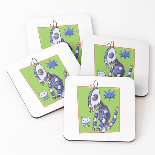 Item preview, Futuristic Robot Surrounded by Floating Cute Science Fiction Characters designed and sold by ELF11design.