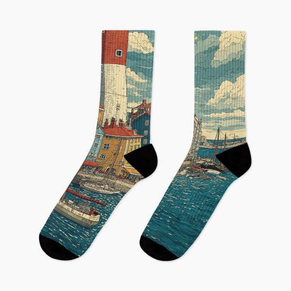 Item preview, Marstrand Sweden Vintage Travel Poster | West Coast Sailing Retro Art designed and sold by TuncGK.