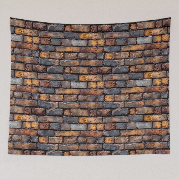 Item preview, Distressed Rustic Brick Wall with Multi-Colored Bricks designed and sold by NTGUILTY.