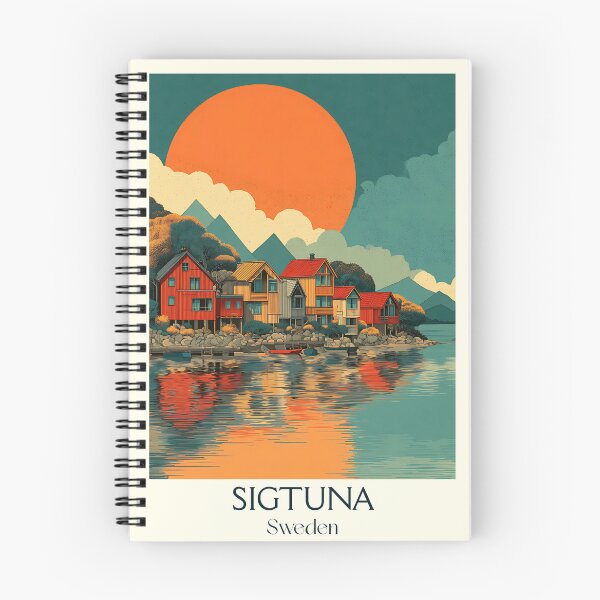 Item preview, Sigtuna Sweden Vintage Travel Poster | Oldest Town in Sweden Retro Art designed and sold by TuncGK.