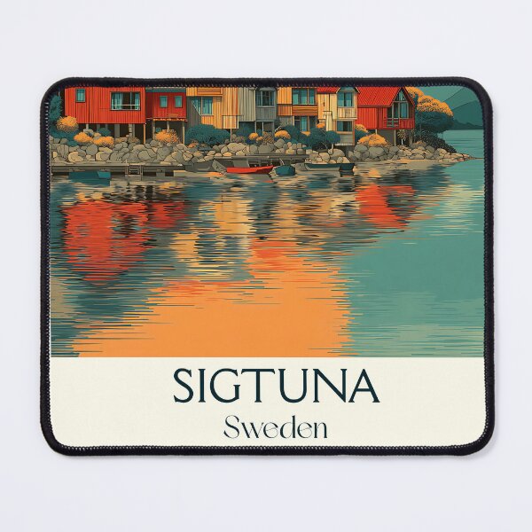 Item preview, Sigtuna Sweden Vintage Travel Poster | Oldest Town in Sweden Retro Art designed and sold by TuncGK.