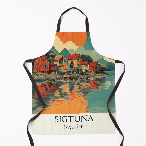 Item preview, Sigtuna Sweden Vintage Travel Poster | Oldest Town in Sweden Retro Art designed and sold by TuncGK.