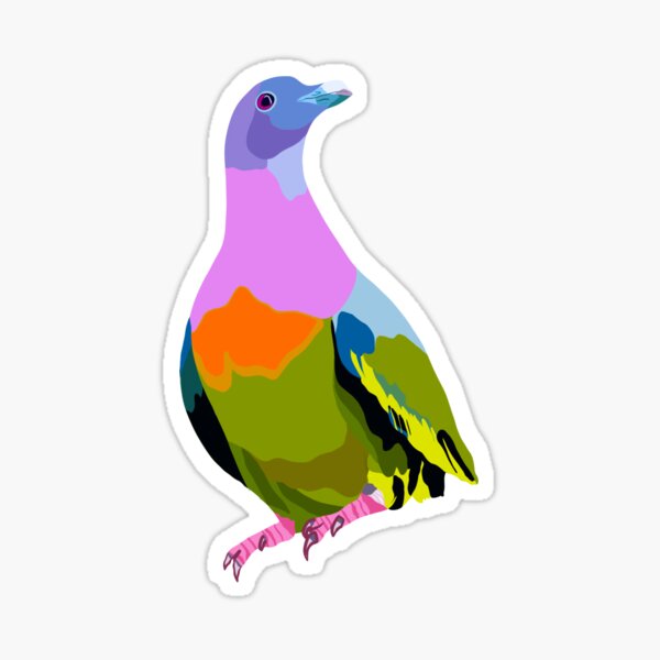 Item preview, Green-necked pink pigeon designed and sold by Ember-and-Ivy.