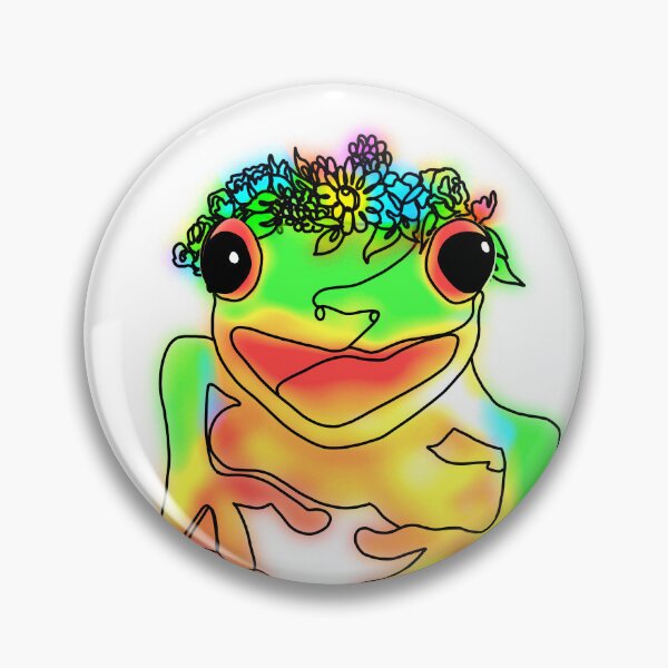 Item preview, Cute Frog Line Art with Floral Crown – animalzinhats designed and sold by Ashley’sAnimalz.
