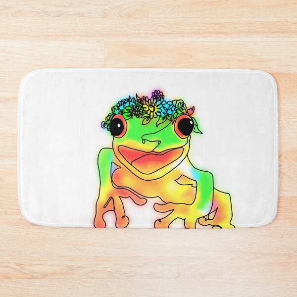 Item preview, Cute Frog Line Art with Floral Crown – animalzinhats designed and sold by Ashley’sAnimalz.